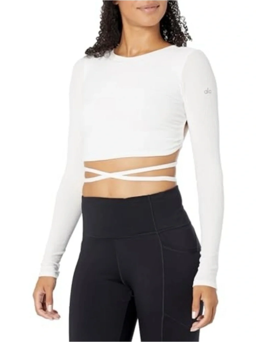 NWT Alo Yoga Ribbed Manifest Long Sleeve White